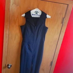 Black and white stripped one piece